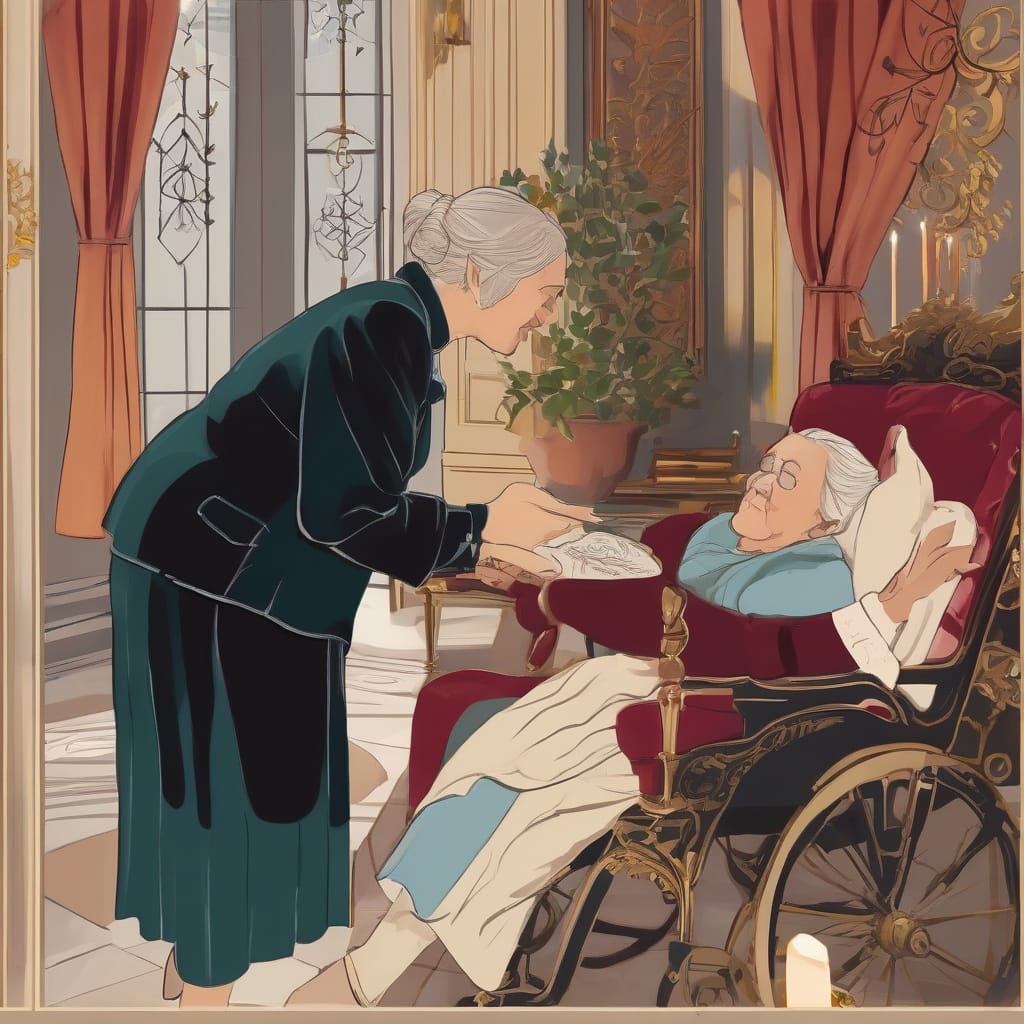 Caregiver providing services